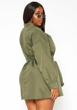 Asoph Plus Size Button Front Collar Mini Dress 8 Asoph Plus Size Button Front Collar Mini Dress -Asoph Sales Shop 2018567 554 3