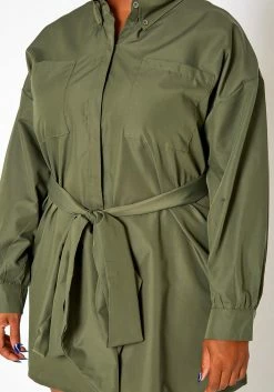 Asoph Plus Size Button Front Collar Mini Dress 9 Asoph Plus Size Button Front Collar Mini Dress -Asoph Sales Shop 2018567 554 4