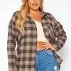 Asoph Plus Size Plaid Flannel Jacket