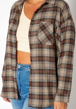 Asoph Plus Size Plaid Flannel Jacket -Asoph Sales Shop 2018585 106 4