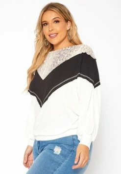 Asoph Plus Size Snakeskin Splice Knit Sweater -Asoph Sales Shop 2018587 108 2