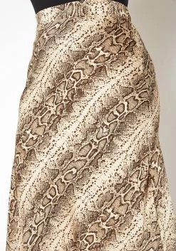Asoph Plus Size Snakeskin Print Satin Midi Skirt -Asoph Sales Shop 2018593 388 4