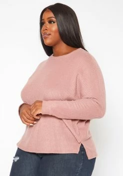 Plus Size Solid Waffle Knit Sweater -Asoph Sales Shop 2018630 186 2
