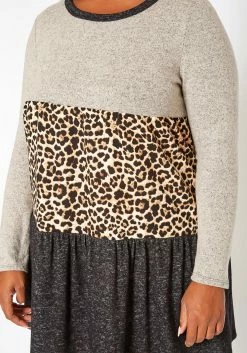 Plus Size Color Block Flare Mini Dress -Asoph Sales Shop 2018634 128 4