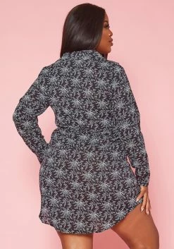 Plus Size Dainty Floral Collar Mini Dress 8 Plus Size Dainty Floral Collar Mini Dress -Asoph Sales Shop 2018689 001 2