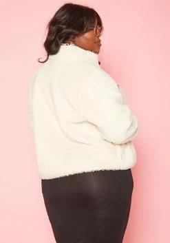 Plus Size High Neck Leopard Trim Knit Jacket -Asoph Sales Shop 2018753 204 3