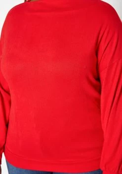 Plus Size Basic Knit Long Sleeve Shirt -Asoph Sales Shop 2018757 110 4