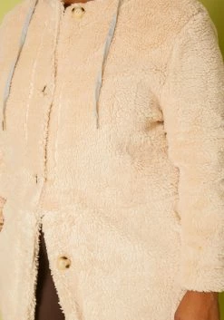 Plus Size Faux Fur Button Front Hooded Jacket -Asoph Sales Shop 2018758 204 5