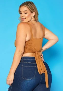 Plus Size Twist Hem Cami Crop Top -Asoph Sales Shop 2018764 190 3