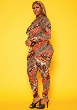 Plus Size Animal Print Bodycon Jumpsuit -Asoph Sales Shop 2018778 106 1