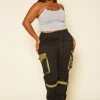 Plus Size Color Pop Cargo Pants