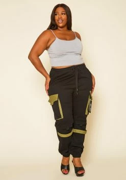 Plus Size Color Pop Cargo Pants