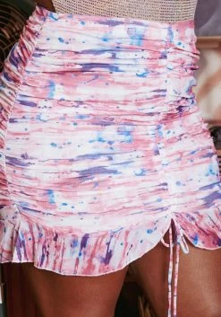 Plus Size Tie Dye Ruffle Trim Mini Skirt -Asoph Sales Shop 2018999 102 4