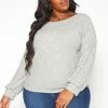 Plus Size Open Back Knit Sweater