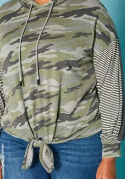 Plus Size Pattern Splice Hooded Sweater -Asoph Sales Shop 2019033 108 4