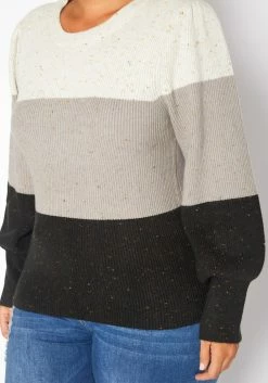 Plus Size Color Block Ribbed Knit Sweater -Asoph Sales Shop 2019034 107 4