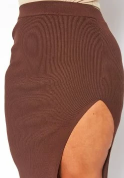 Plus Size High Waist Ribbed Midi Skirt 9 Plus Size High Waist Ribbed Midi Skirt -Asoph Sales Shop 2019063 181 4