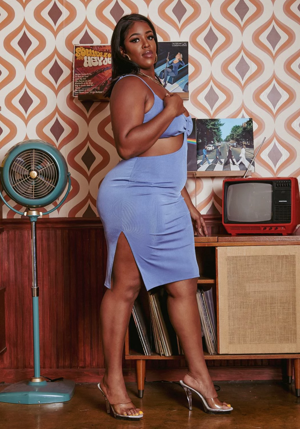 Plus Size Cut Out Front Cami Mini Dress 3 Plus Size Cut Out Front Cami Mini Dress - Image 3