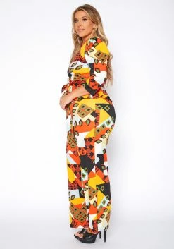 Plus Size Geometric Abstract Print Two Piece Set 7 Plus Size Geometric Abstract Print Two Piece Set -Asoph Sales Shop 2019071 159 2