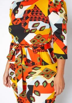 Plus Size Geometric Abstract Print Two Piece Set 9 Plus Size Geometric Abstract Print Two Piece Set -Asoph Sales Shop 2019071 159 4