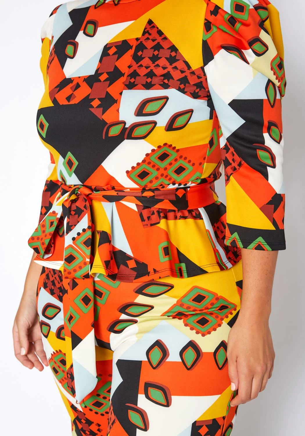Plus Size Geometric Abstract Print Two Piece Set 5 Plus Size Geometric Abstract Print Two Piece Set - Image 5