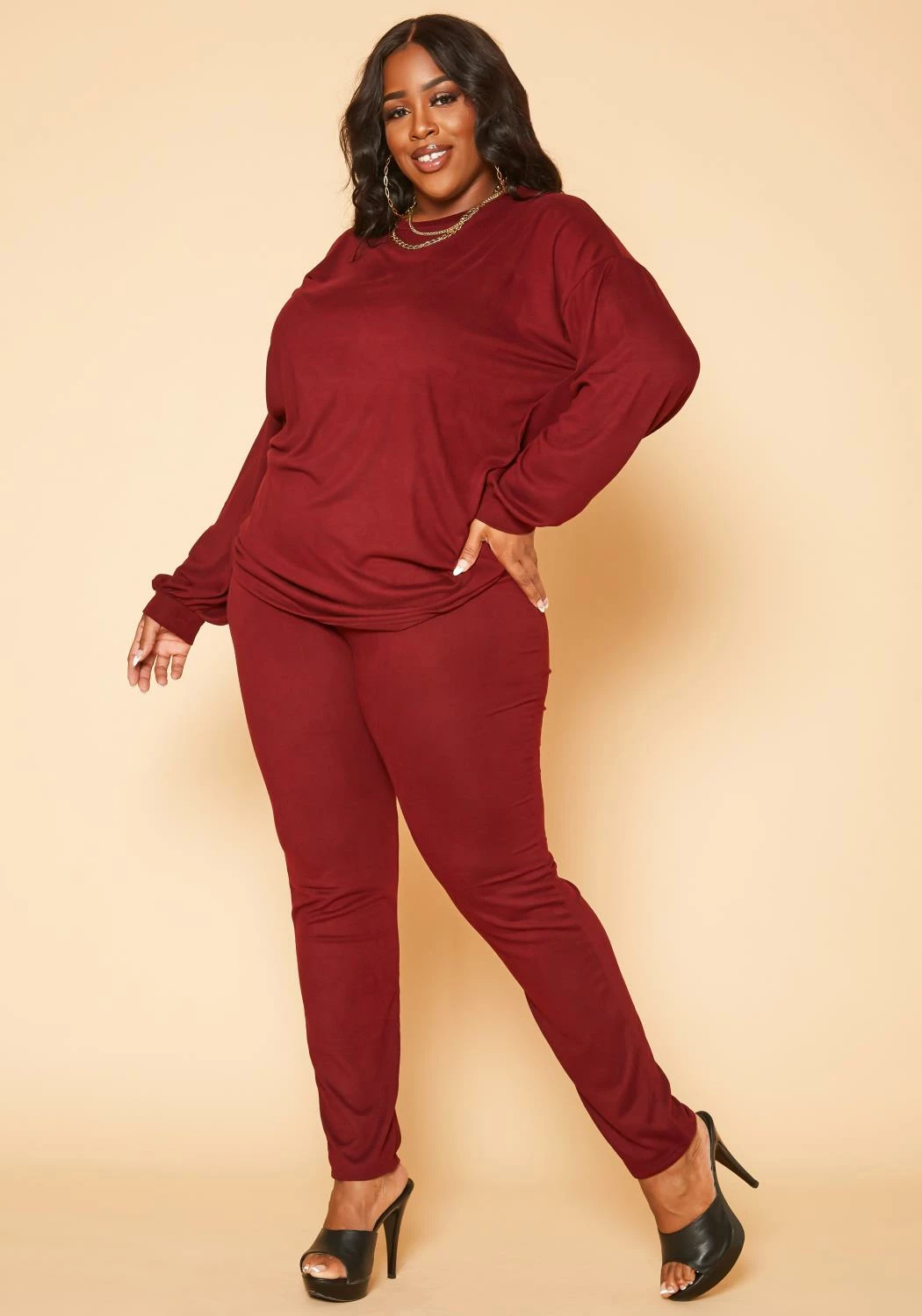 Plus Size Favorite Lounge Two Piece Set 1 Plus Size Favorite Lounge Two Piece Set