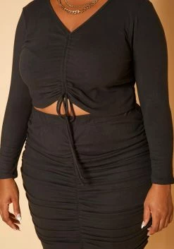 Plus Size Centered Drawstring Two Piece Set -Asoph Sales Shop 2019108 001 4