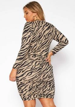 Plus Size Centered Drawstring Zebra Print Two Piece Set -Asoph Sales Shop 2019109 389 3