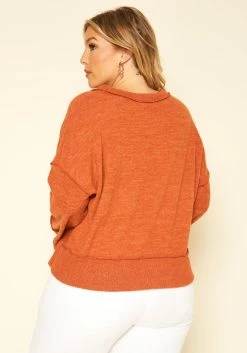 Plus Size Relaxed Fit V Neck Sweater -Asoph Sales Shop 2019124 972 3