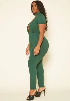 Plus Size Deep V Neck Bodycon Jumpsuit -Asoph Sales Shop 2019194 103 1