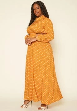 Plus Size Polka Dot Flare Maxi Dress -Asoph Sales Shop 2019198 128 2