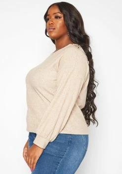 Plus Size Lace Detail Knit Sweater -Asoph Sales Shop 2019206 118 2