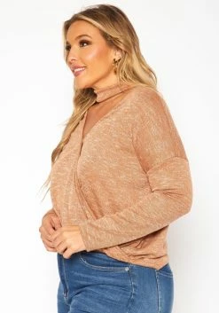 Plus Size Choker V Neck Sweater -Asoph Sales Shop 2019208 120 2