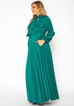 Plus Size Bow Front Fit & Flare Maxi Dress 7 Plus Size Bow Front Fit & Flare Maxi Dress -Asoph Sales Shop 2019214 103 2