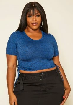 Plus Size Cross Lace Open Back Crop Top -Asoph Sales Shop 2019225 003 1