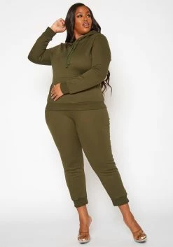 Plus Size Basic Drawstring Jogger Pants