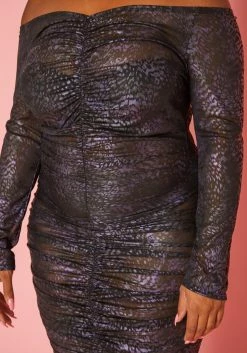 Plus Size Leopard Print Mesh Bodycon Dress -Asoph Sales Shop 2019252 145 4