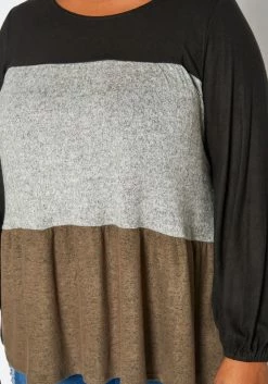 Plus Size Color Block Flare Shirt -Asoph Sales Shop 2019279 128 4