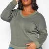 Plus Size Casual V Neck Long Sleeve Top