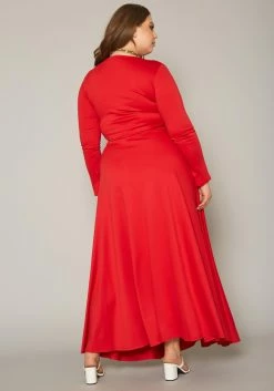 Plus Size Crop Top & Maxi Flare Skirt Set -Asoph Sales Shop 2019333 001 3