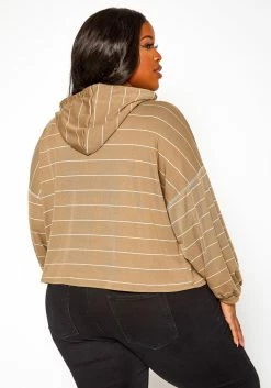 Plus Size Striped Hooded Sweater -Asoph Sales Shop 2019358 125 3