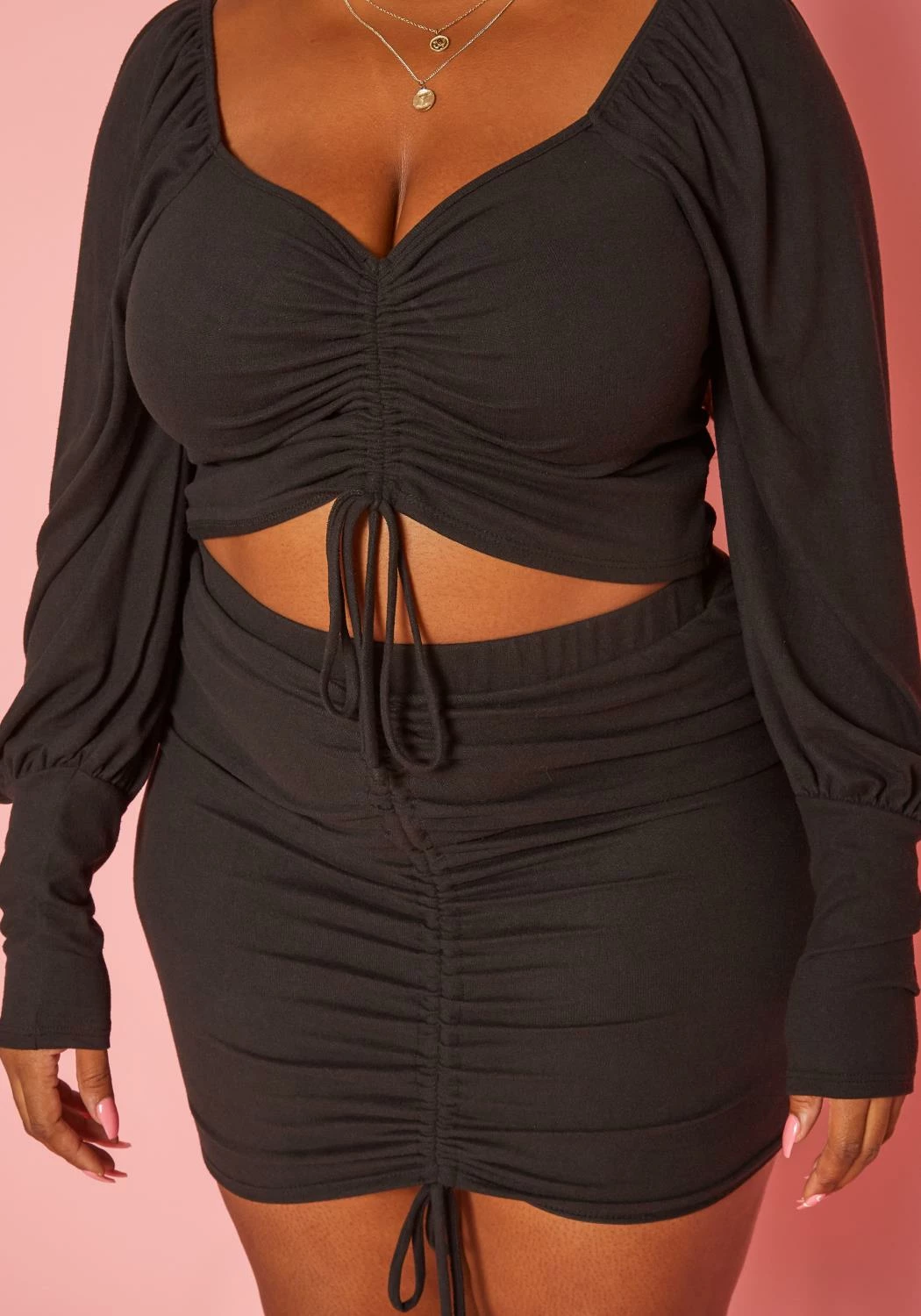 Plus Size Drawstring Hem Two Piece Set 5 Plus Size Drawstring Hem Two Piece Set - Image 5