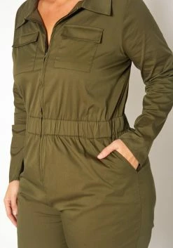 Plus Size Olive Cargo Jumpsuit -Asoph Sales Shop 2019555 125 4