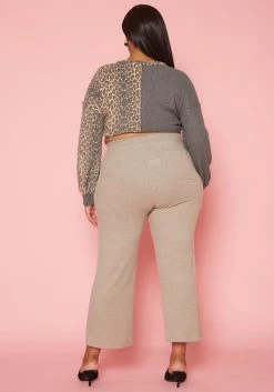 Plus Size High Waist Knit Lounge Pants -Asoph Sales Shop 2019586 118 4