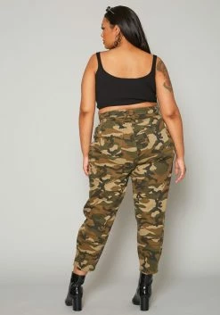 Plus Size Camo Print High Waist Mom Jeans -Asoph Sales Shop 2019594 354 3