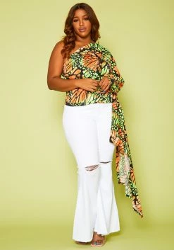 Vibrant Plus Size Distressed Bell Bottom Denim Jean 8 Vibrant Plus Size Distressed Bell Bottom Denim Jean -Asoph Sales Shop 2019596 002 1