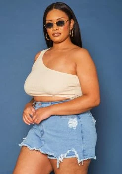 Vibrant Plus Size Distressed Mini Skort -Asoph Sales Shop 2019597 940 2