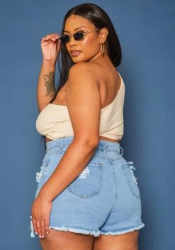 Vibrant Plus Size Distressed Mini Skort -Asoph Sales Shop 2019597 940 3