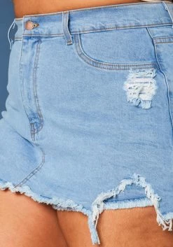 Vibrant Plus Size Distressed Mini Skort -Asoph Sales Shop 2019597 940 4