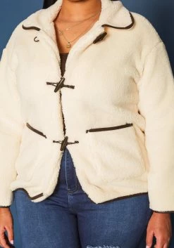 Plus Size Faux Fur Toggle Duffle Coat -Asoph Sales Shop 2019603 135 4